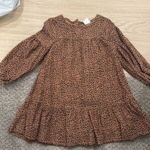 GAP Brown Leopard Print Kids Dress